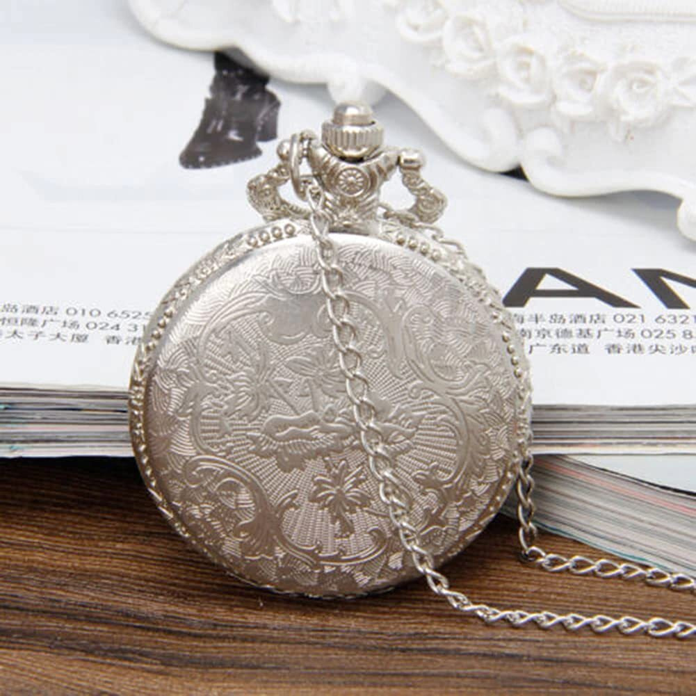 YouBella Pocket Watch Pendant with Chain for Husband Unique Memorable Gift Dual Purpose Stainless Steel Clock for Men (YBWATCH_0030)