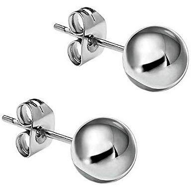 KUKSHYA Ball Design 925 Pure Silver Stud Earrings for Baby Girl, Men, Women, Girls & Boys (7)