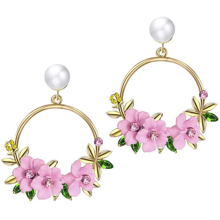 YouBella Jewellery Earrings for women Floral Resin Earrings for Girls and Women (Pink)