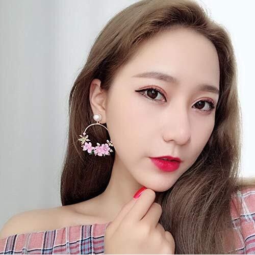 YouBella Jewellery Earrings for women Floral Resin Earrings for Girls and Women (Pink)