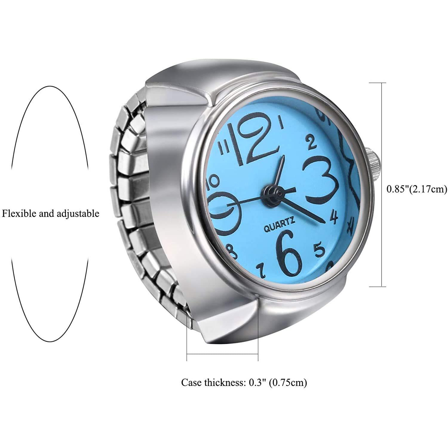 YouBella Jewellery Stylish Unisex Finger Ring Watch for Girls/Women/Men/Boys (Blue)