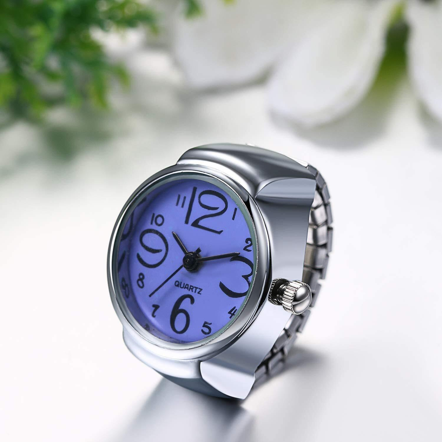 YouBella Jewellery Stylish Unisex Finger Ring Watch for Girls/Women/Men/Boys (Purple)