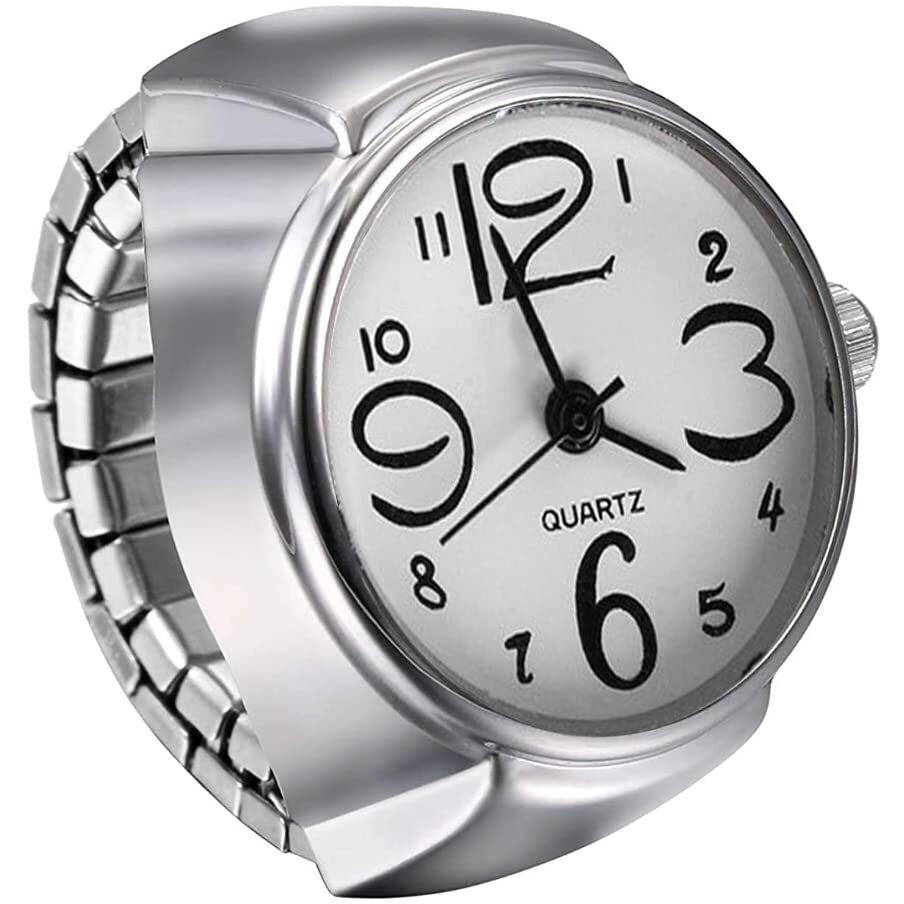 YouBella Jewellery Stylish Unisex Finger Ring Watch for Girls/Women/Men/Boys (White)