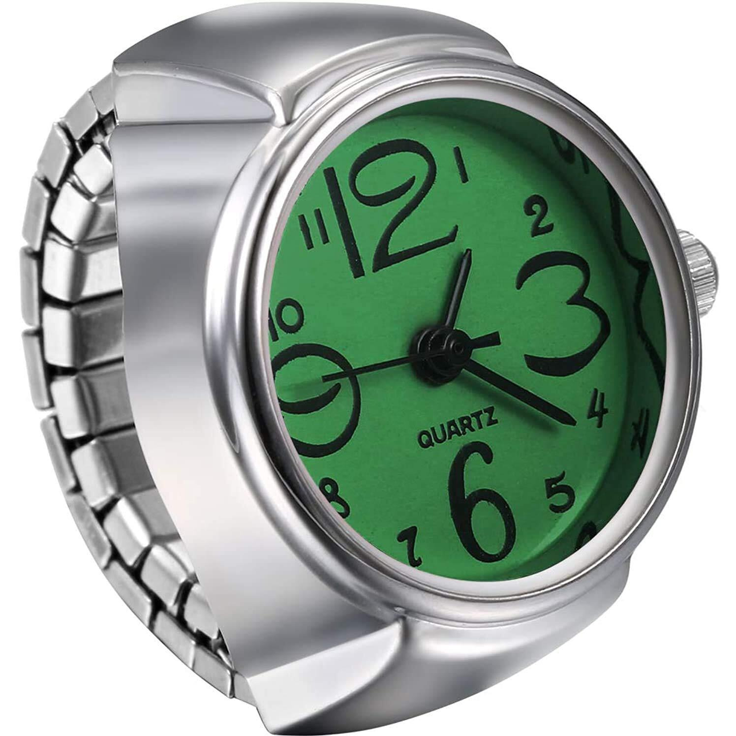 YouBella Jewellery Stylish Unisex Finger Ring Watch for Girls/Women/Men/Boys (Green)