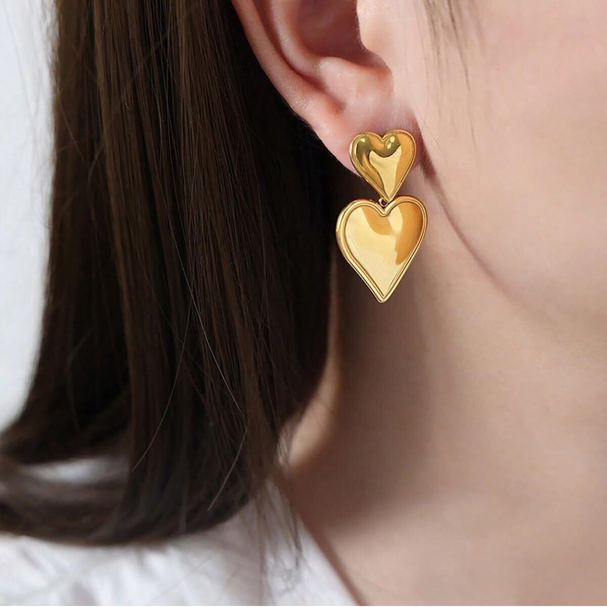 Shining Diva Fashion Latest Stylish Western Combo Earrings for Women Girls (cmb305_15840_15841) (Gold)(Silver)