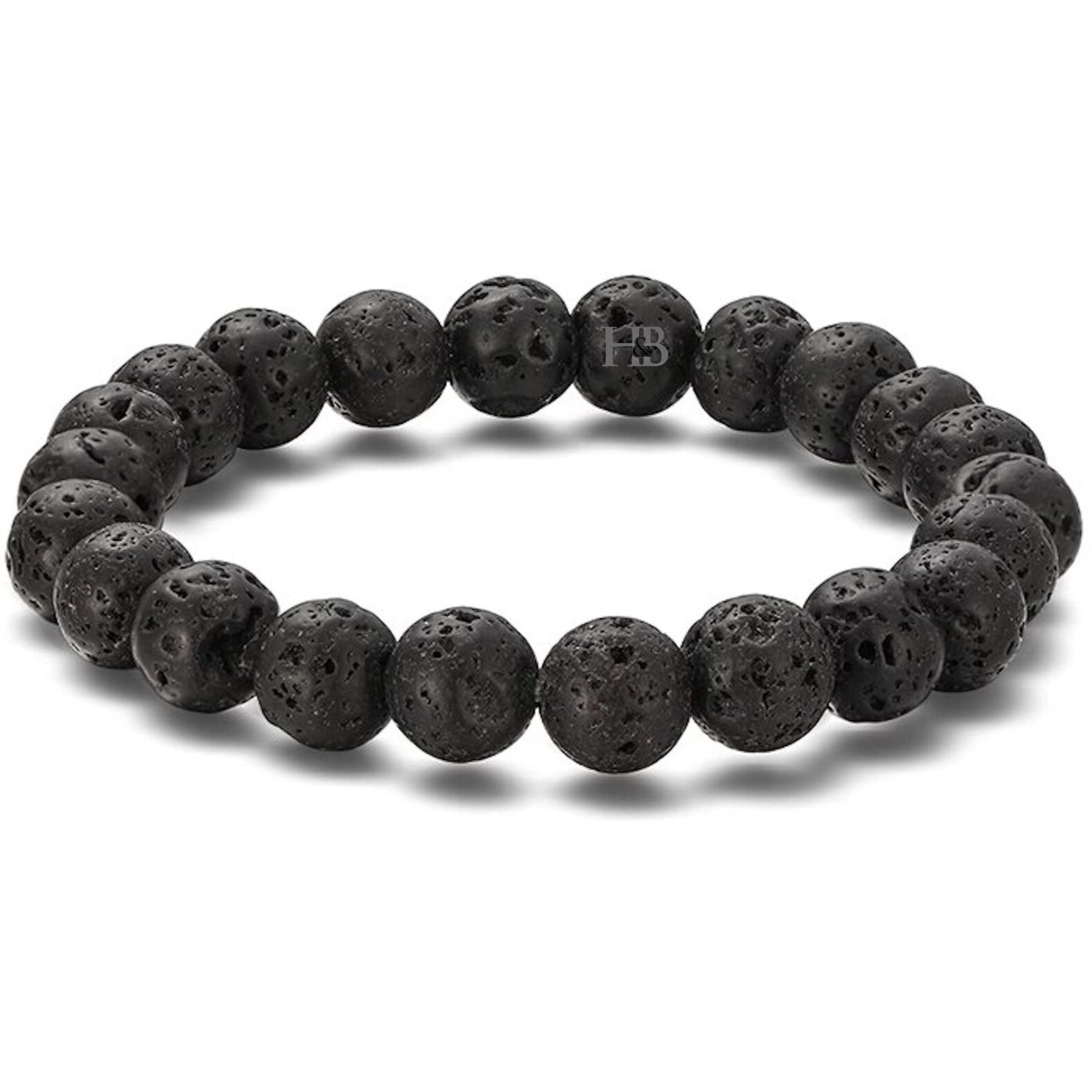 Hot And Bold Black Natural Stones Yoga and Reiki Bracelet for Men and Women