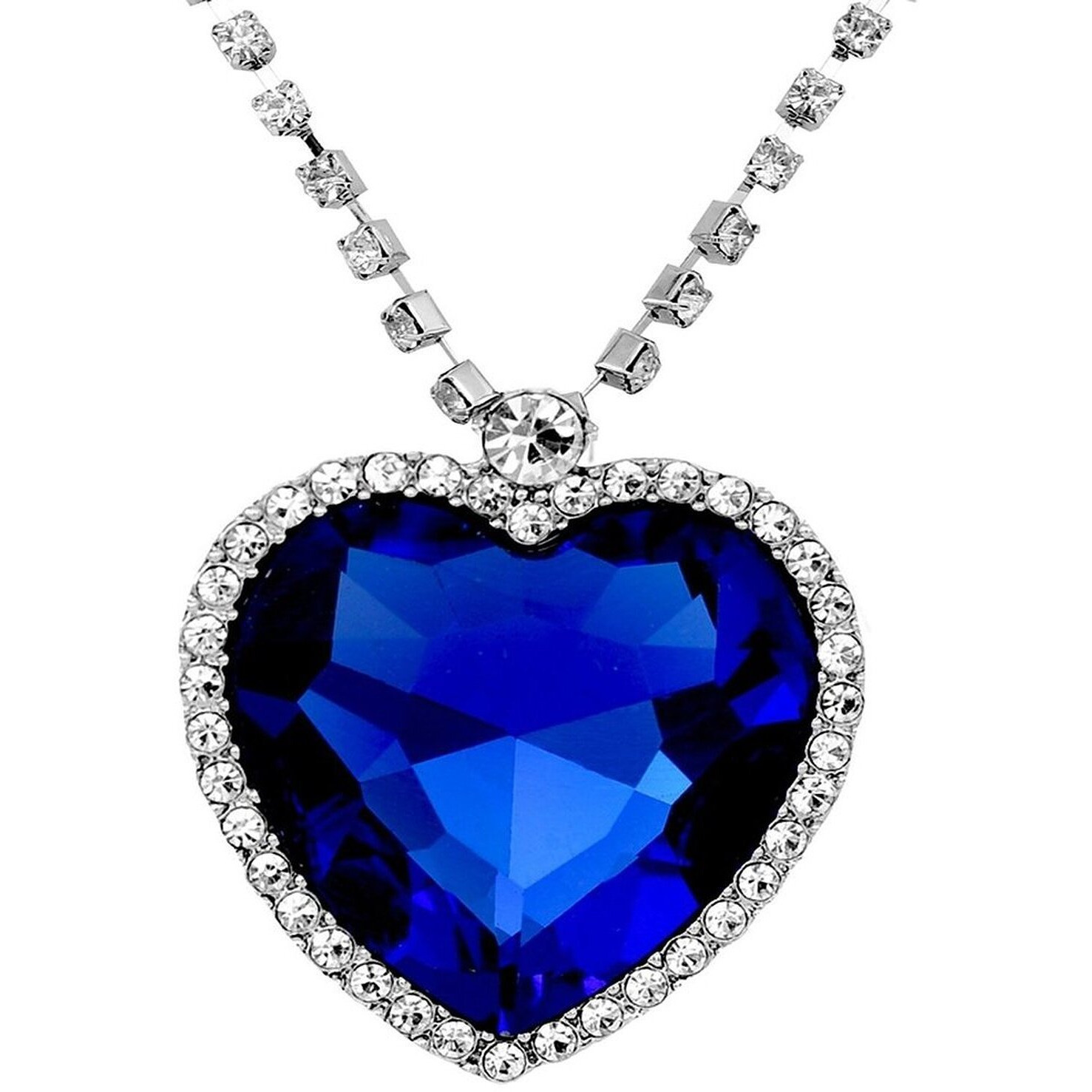 Shining Diva Fashion Valentine Gift for Girlfriend/Wife The Famous Titanic Heart of Ocean Pendant Necklace for Women & Girls (SDF6616np)