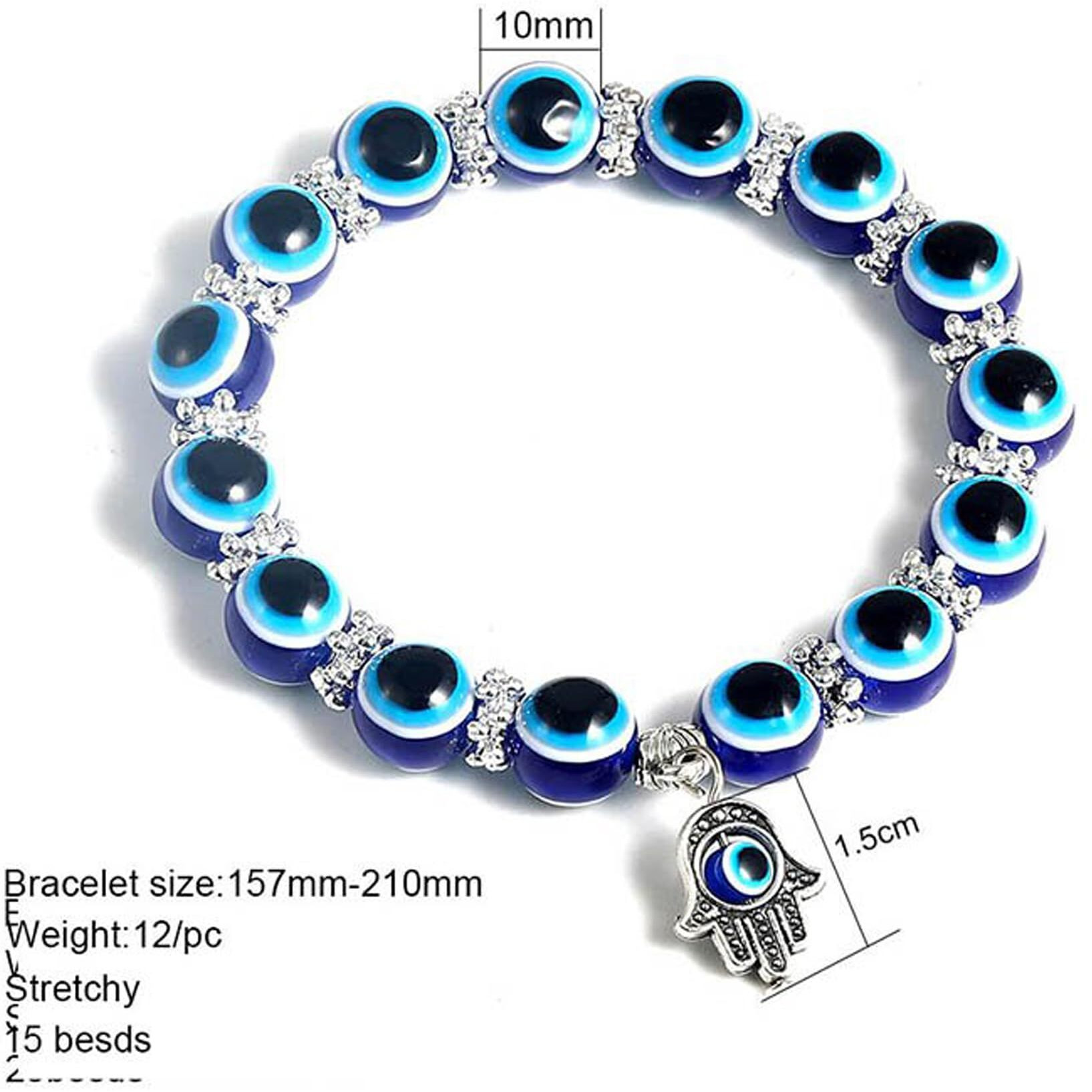 Fashion Frill Evil Eye Silver Chain For Women With Evil Eye Bracelet For Men Women Girls Pendant Chain Jewellery Combo