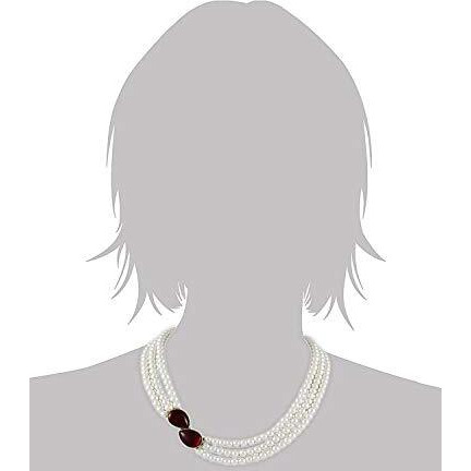 Shining Diva Latest Pearl Design Necklace Jewellery Set for Women (Design11-white) (sd7973s)