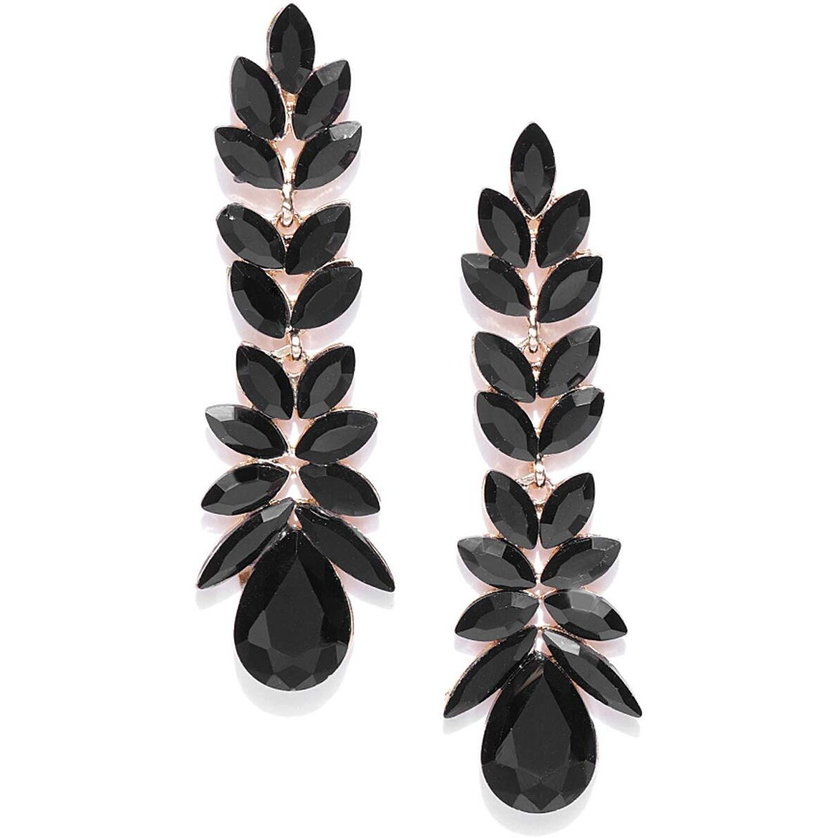 YouBella Jewellery Valentine Collection AAA Swiss Zircon Earings Earrings for Girls and Women (Grey-Black)