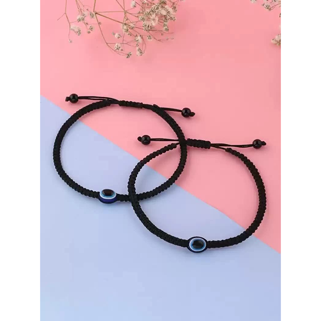ARTIFICIAL TREE Evil Eye Charms Black Thread Adjustable Anklet (Payal) for Women and Girls (AT ANK 003)