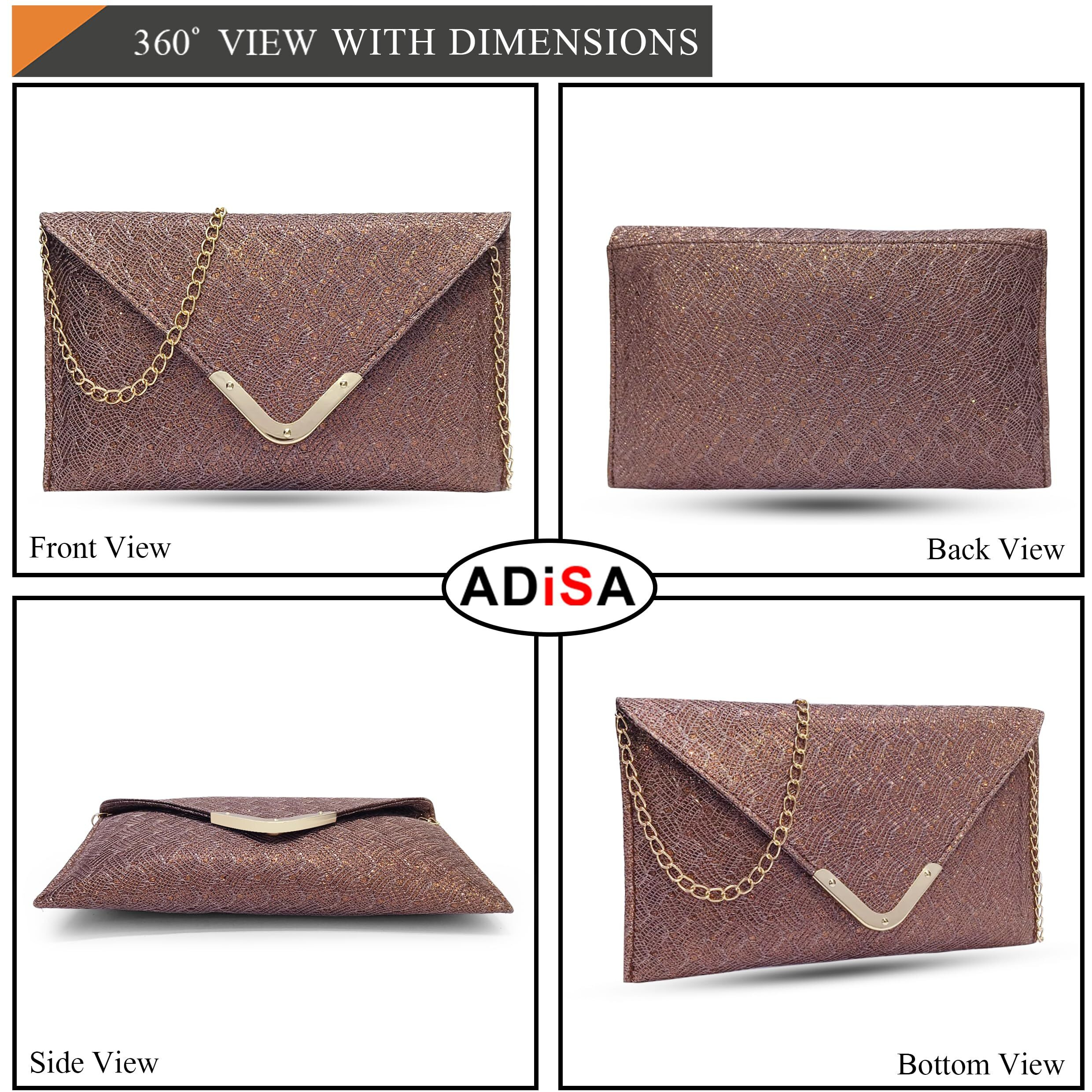 ADISA CL029 women clutch/sling bag (Copper)