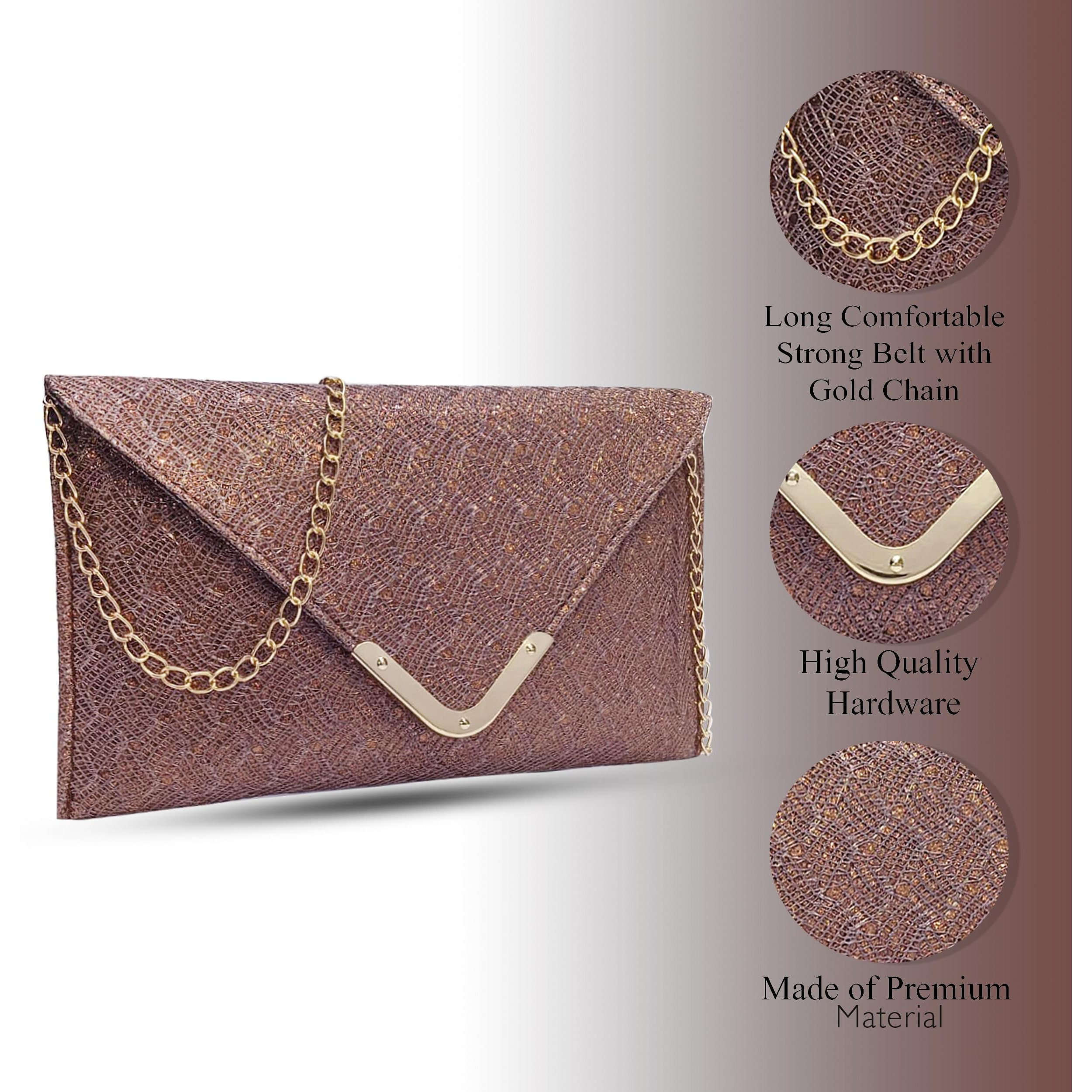 ADISA CL029 women clutch/sling bag (Copper)