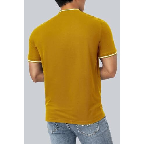 Lymio Men T-Shirt || T-Shirt for Men || Plain T Shirt || T-Shirt (Polo-06-10) (L, Musterd)
