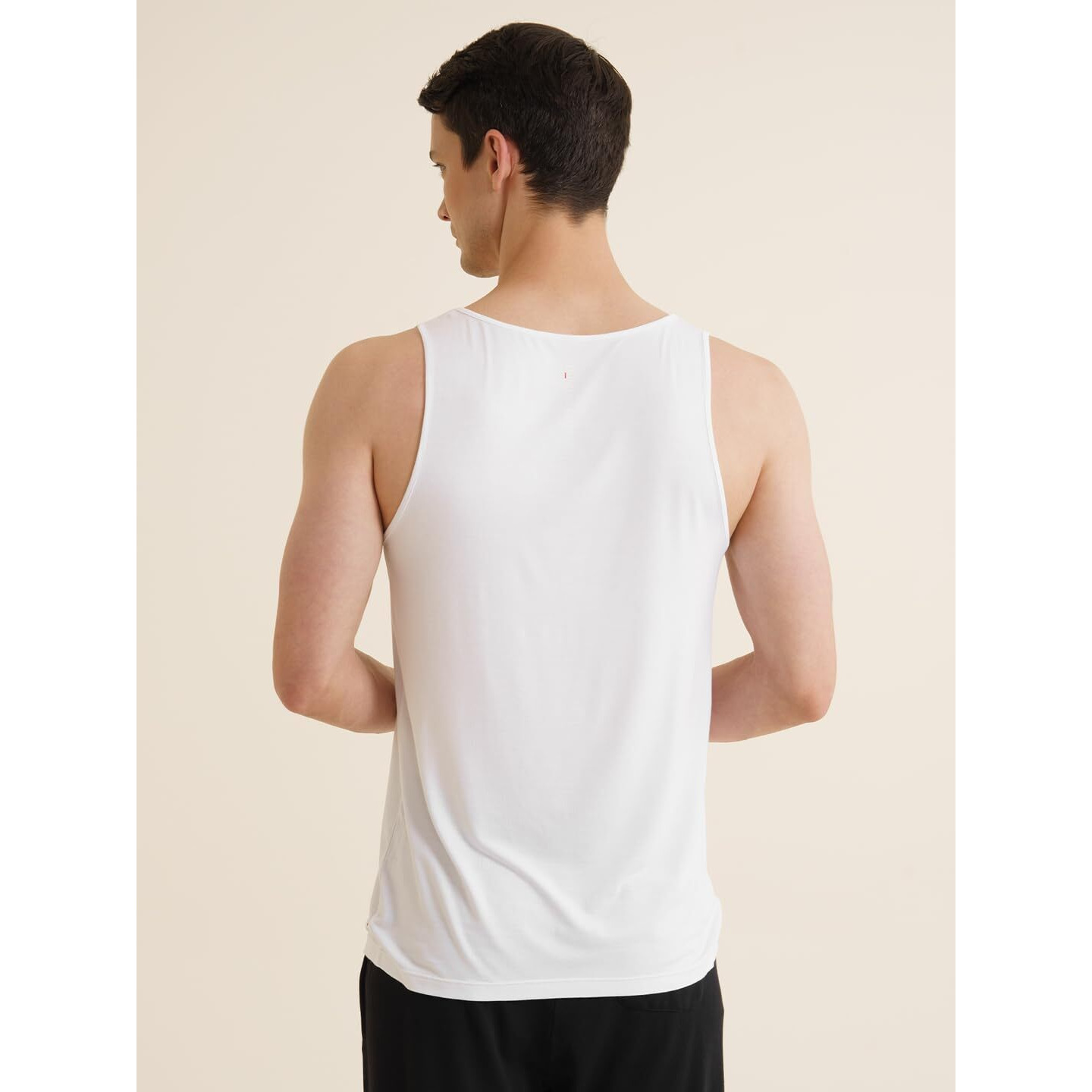 DAMENSCH Men's Neo-Skin Anti-Microbial Slub Regular Fit Vest- Anti-Odour-Bamboo Rayon Fabric- Round Neck- Bright White- Large