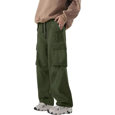 Lymio Men Cargo || Men Cargo Pants || Men Cargo Pants Cotton || Cargos for Men (Cargo-42-45) (in, Alpha, L, Green)