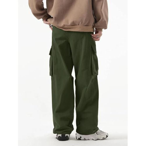 Lymio Men Cargo || Men Cargo Pants || Men Cargo Pants Cotton || Cargos for Men (Cargo-42-45) (in, Alpha, L, Green)