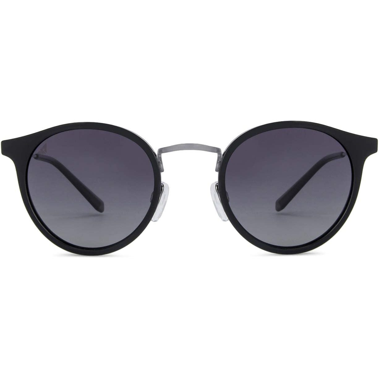 VINCENT CHASE EYEWEAR By Lenskart | Full Rim Round Branded and Stylish Sunglasses | Polarized and 100% UV Protected | Men & Women | Small | VC S11164 (Frame Grey/Lens Grey)
