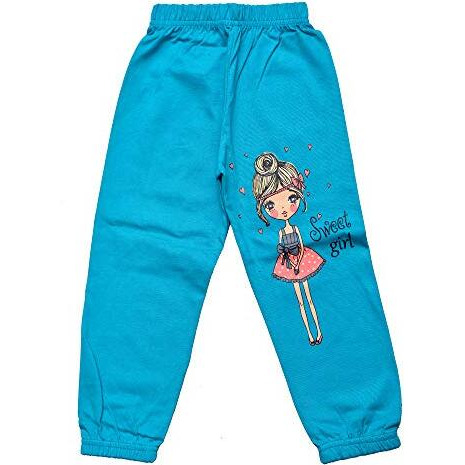 T2F Girl's Regular Track Pants (GLSTRK01_Multicolour_6 7 Years)