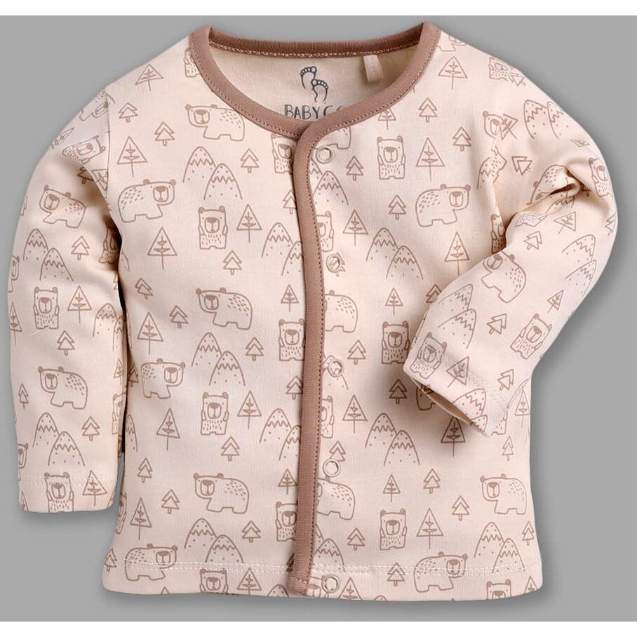 BABY GO Full Sleeve Set of 3 TEES Combo for Baby Boys(0-3M,BEIGEEE)