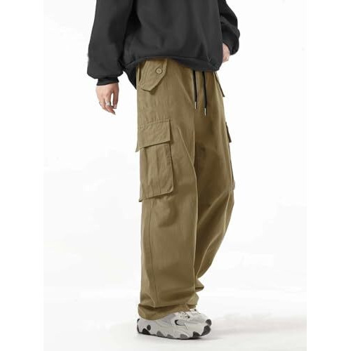 Lymio Men Cargo || Men Cargo Pants || Men Cargo Pants Cotton || Cargos for Men (Cargo-42-45) (in, Alpha, L, Khakhi)