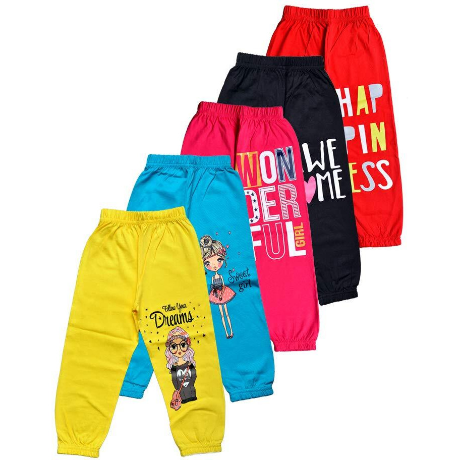 T2F Girl's Regular Track Pants (GLSTRK01_Multicolour_7 8 Years)