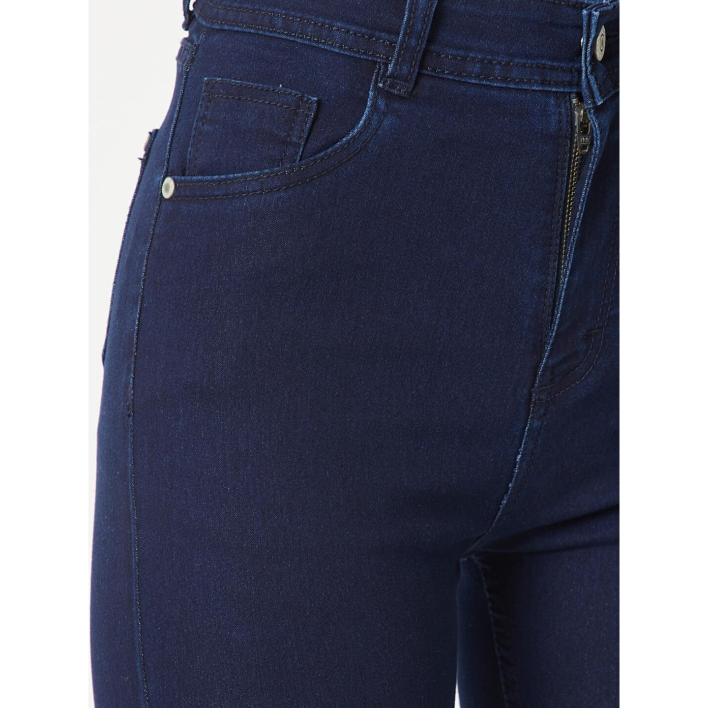 Miss Chase Women's Navy Blue Denim Skinny Fit High Rise Clean Look Regular Length Stretchable Denim Jeans(MCAW18DEN02-76-71-34, Navy Blue, 34)