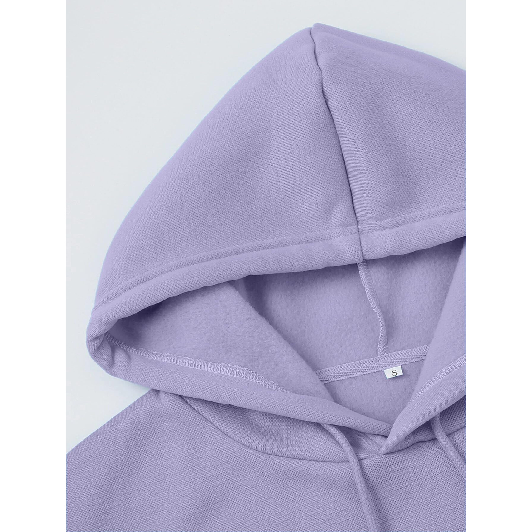 TAGAS Printed Regular Cotton Blend Hoodies for Women || Hooded Women's Hoodies || Sweatshirt for Women || Winter Sweater Hoodie for Women & Girls ||Letest Women Hoodie Stylist HD-7007-LAVENDER-L