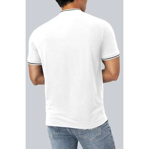 Lymio Men T-Shirt || T-Shirt for Men || Plain T Shirt || T-Shirt (Polo-06-10) (L, White)