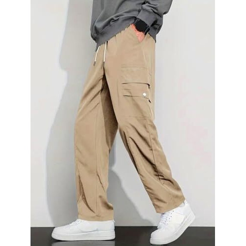 Lymio Men Cargo || Men Cargo Pants || Men Cargo Pants Cotton || Cargos for Men (Cargo-17-20) (M, Khakhi)