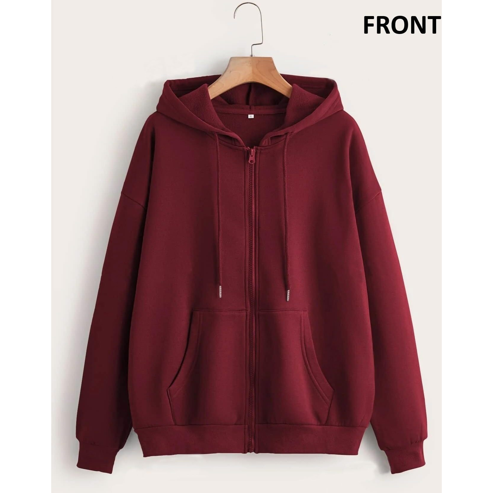 TAGAS Women's Printed Hoodies || Cotton Blend Regular Fit Sweatshirt for Women || Hoodies || Winter Wear for Women Maroon (Medium)