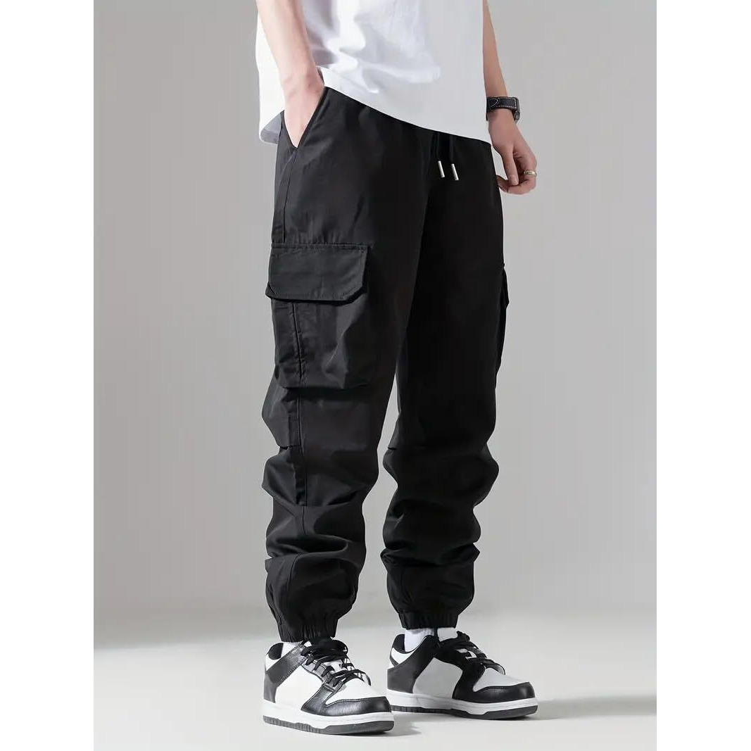 IndoPrimo Men Cargo || Men Cargo Pants || Men Cargo Pants Cotton || Cargos for Men || Men Cargo Trouser (in, Alpha, M, Regular, Standard, Blacks)