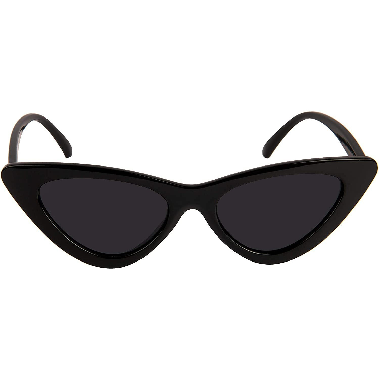 CREATURE Retro Vintage Narrow Cat Eye Sunglasses for Women and girls (BLACK)