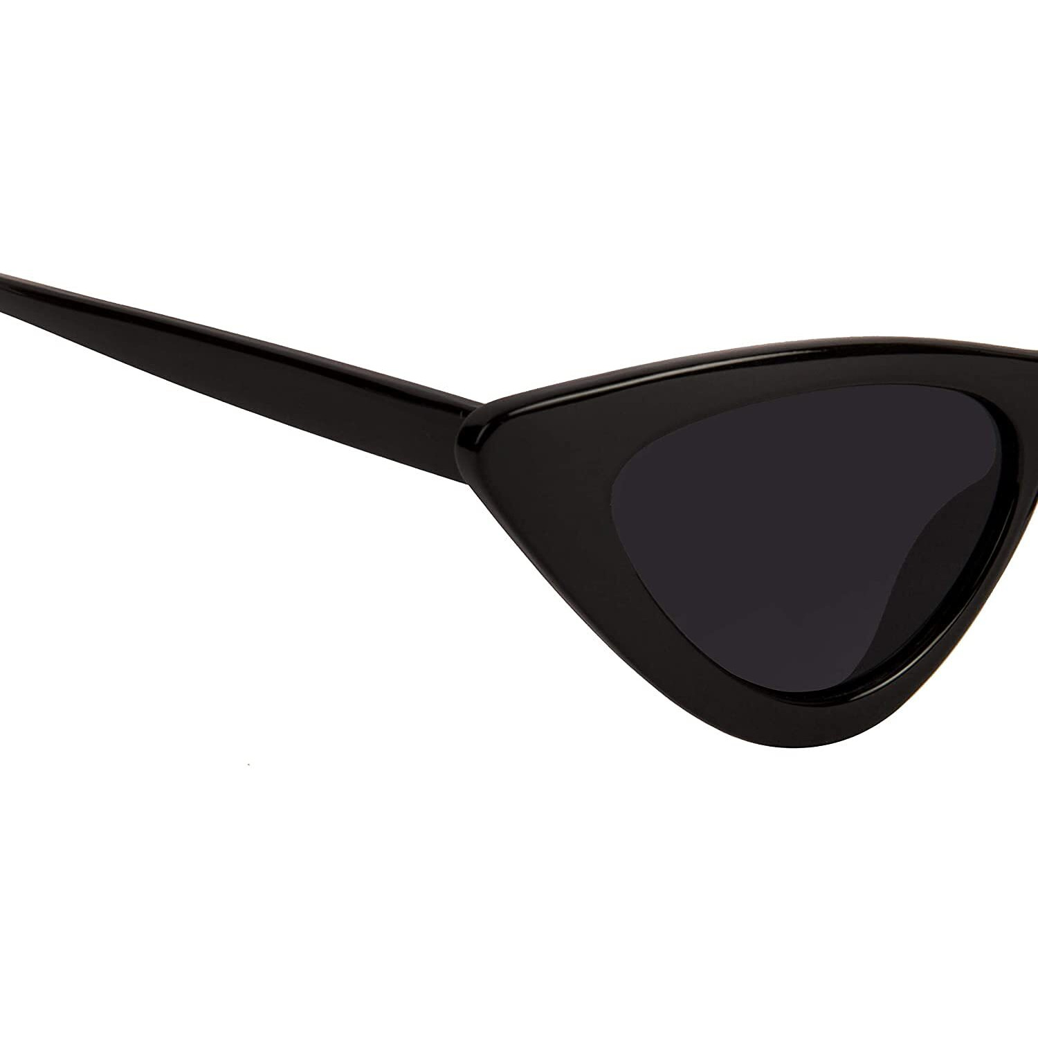 CREATURE Retro Vintage Narrow Cat Eye Sunglasses for Women and girls (BLACK)