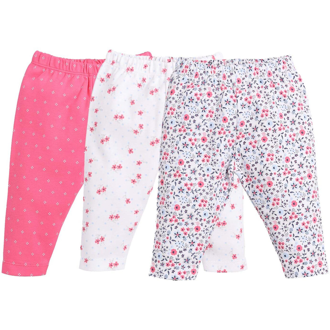 BABY GO Baby-Girl's Cotton Solid Track Pants Pack of 1 (Gobs20-2515-9/12M-Fushiaa_Fushia_9 Months-12 Months, Regular, Pink)