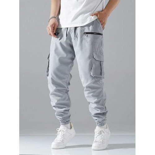 Lymio Men Cargo || Men Cargo Pants || Men Cargo Pants Cotton || Cargos for Men (Cargo-37-Grey-XL)