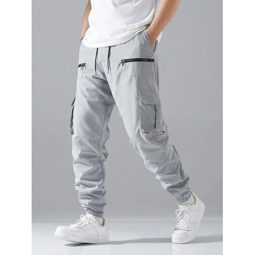Lymio Men Cargo || Men Cargo Pants || Men Cargo Pants Cotton || Cargos for Men (Cargo-37-Grey-XL)