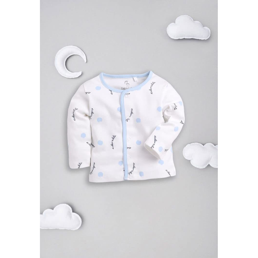BABY GO Baby Boy 0-3M,3-6M,6-9M,9-12M Full Sleeves 100% Pure Cotton T-Shirt Combo Pack Of 3 (White)
