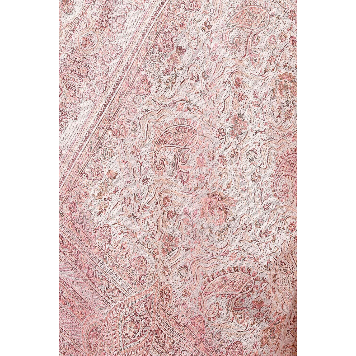 Pashtush Womens Jamawar Shawl Parent (Ivory)
