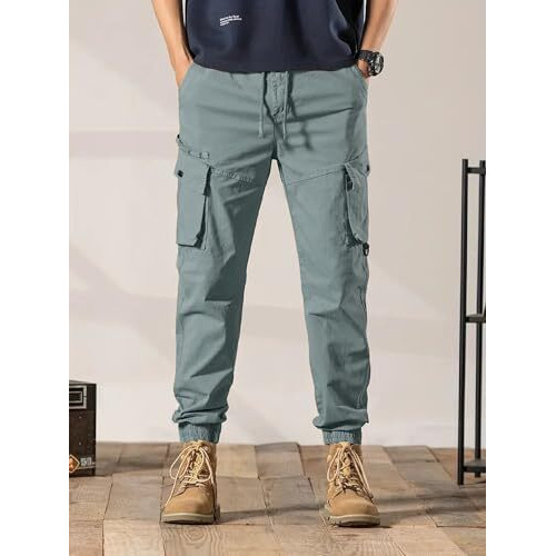 Lymio Men Cargo || Men Cargo Pants || Men Cargo Pants Cotton || Cargos for Men (Cargo-58-61) (in, Alpha, M, Grey)