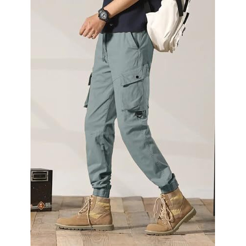 Lymio Men Cargo || Men Cargo Pants || Men Cargo Pants Cotton || Cargos for Men (Cargo-58-61) (in, Alpha, M, Grey)