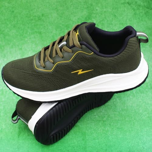 ATHCO Men's Akron Olive Running Shoes_10 UK (ATHST-15)