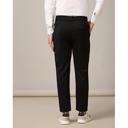 TOPLOT Men's Regular Casual Pants (Men-Pant-5181-Black-32)