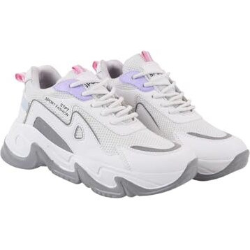 Shoetopia Women's Sneakers White-EU38 /UK5