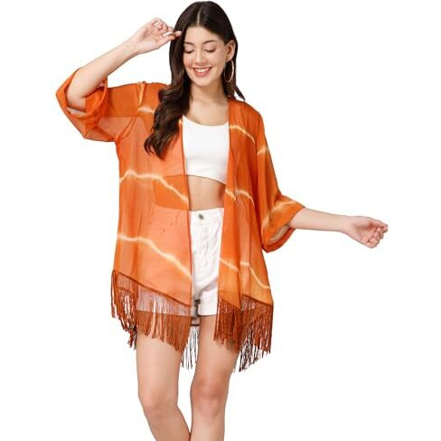 PURYS Women's Tie & Dye Cover-Up Shrug