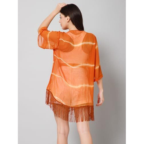 PURYS Women's Tie & Dye Cover-Up Shrug