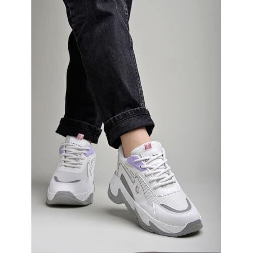 Shoetopia Women's Sneakers White-EU39 /UK6