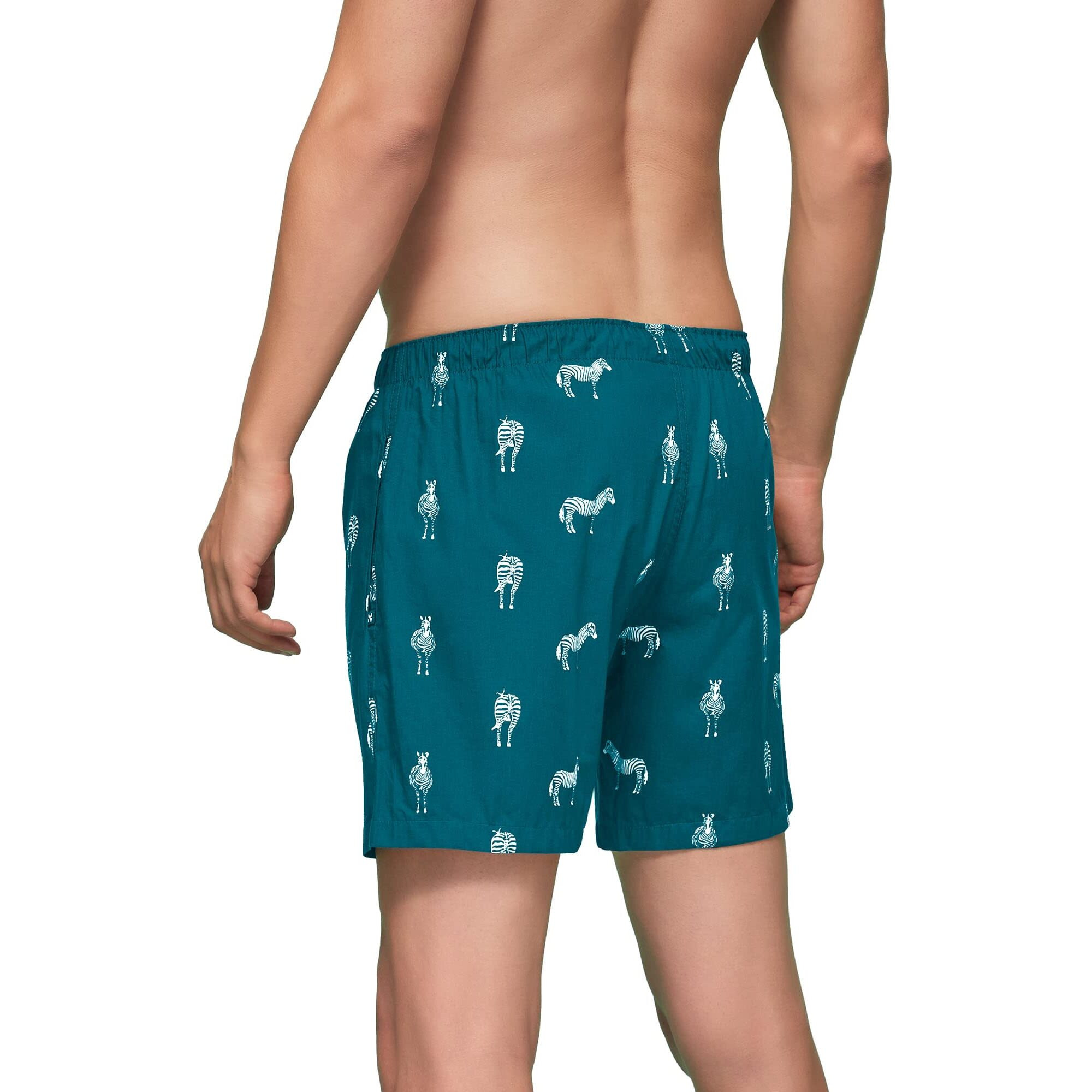 XYXX Men's Super Combed Cotton Remix Printed Boxers Pack of 2 (L Almond+Zebra)