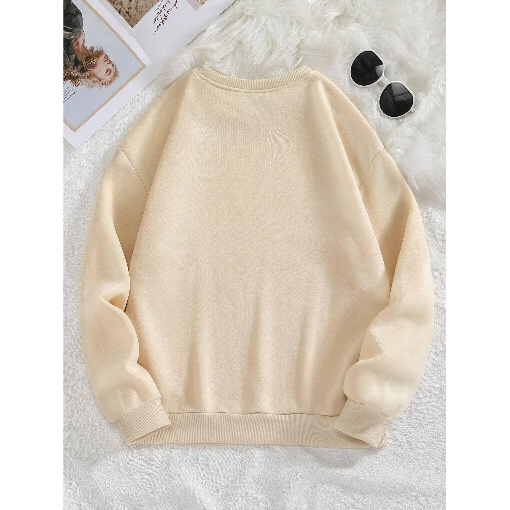 TAGAS Women's Fleece Regular Fit Hooded Neck Hoodie (Wss-3-Beige-Xxl_2XL)