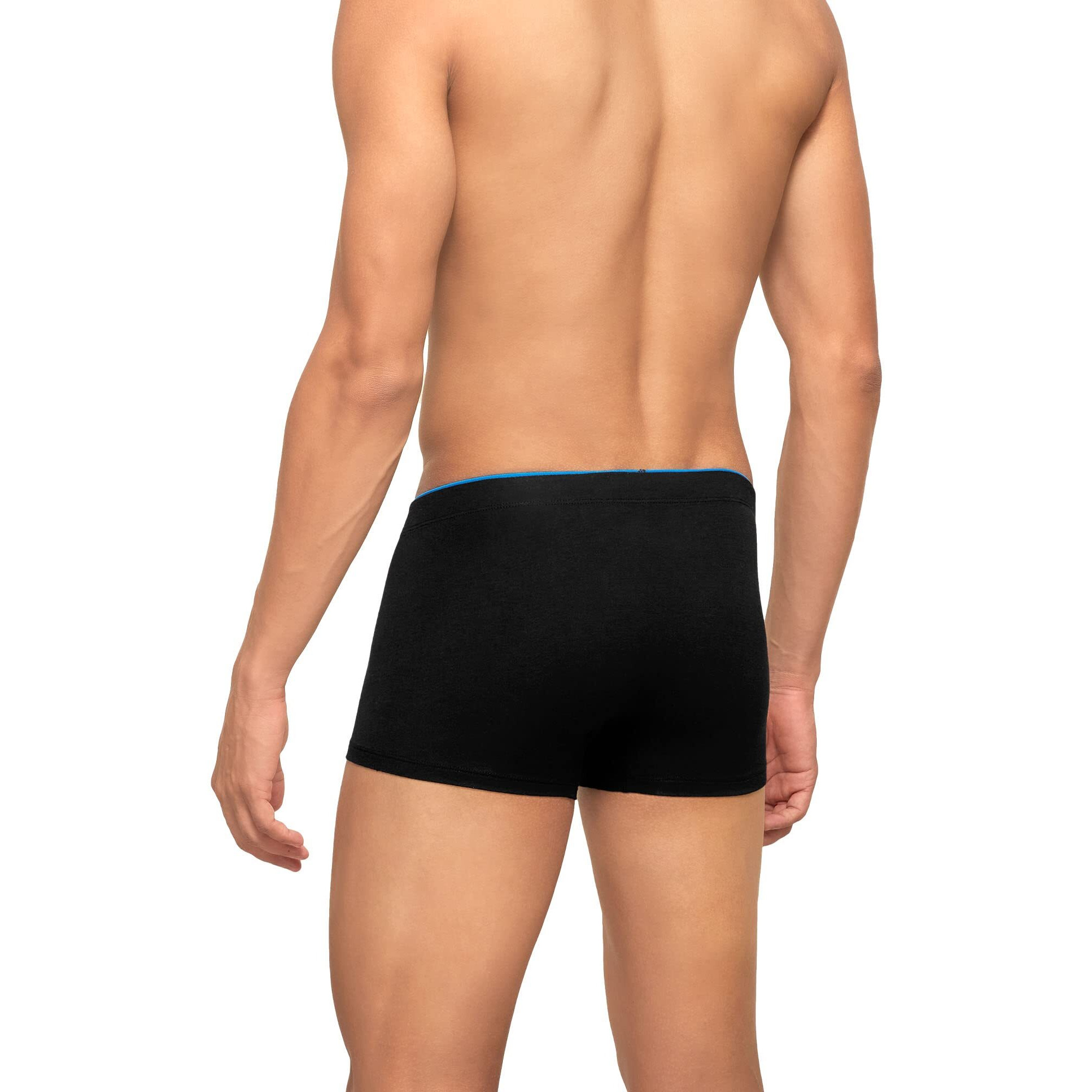 XYXX Modal Stretch Solid (Pack of 3) (Uno Trunks for Men Pack of Three_Coral Black+Heather Grey_M)